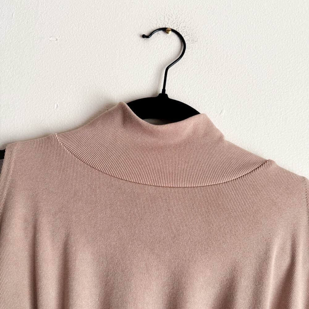 Lovers and Friends Tan Brown Gloria Open Shoulder Mock Neck Mini Dress Small - Picture 4 of 10